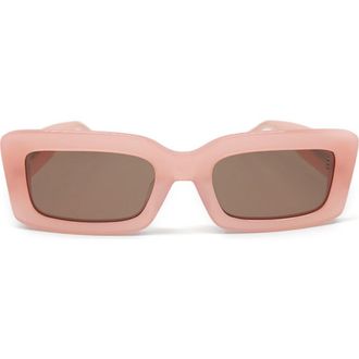 DIFF Eyewear Indy 51mm Polarized Rectangular Sunglasses in Peach /Brown Gradient at Nordstrom Rack