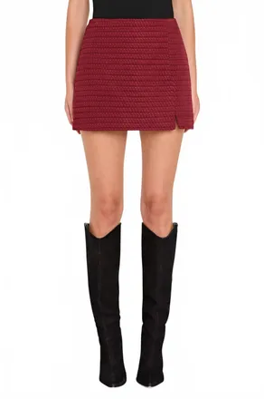 Amanda Uprichard Dale A-Line Mini Skort In Russet