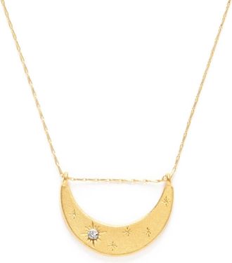 Amano Studio Womens Starlight Crescent Necklace In Gold