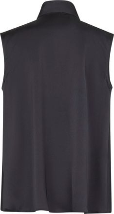 Blanca Vita Womens Midnight Blue Satin Top Polyester Tops