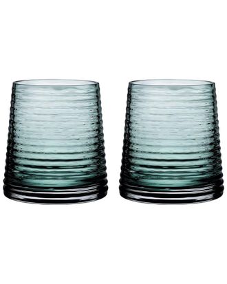 Nude Glass Poem Green Water Glasses (Set Of 2)
