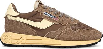 Autry Reelwind Low Sneakers In Brown Suede Leather