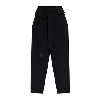 The Attico Wide Trousers, female, Black, Size: 2XS High-Waisted Belted Trousers