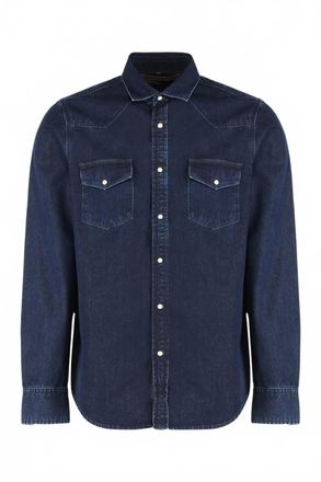 Moorer Mens Button Down Shirt In Chambray