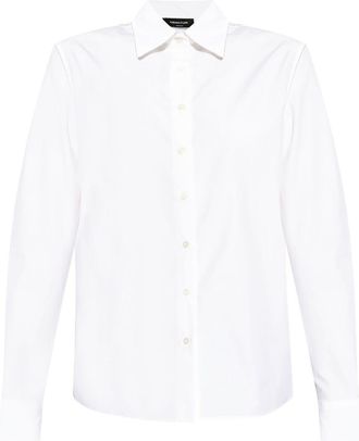 Fabiana Filippi embellished long-sleeved shirt - women - Cotton - 48 - White