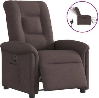 vidaXL Vidaxl - Sill&oacute;n Reclinable El&eacute;ctrico Tela Marr&oacute;n Oscuro