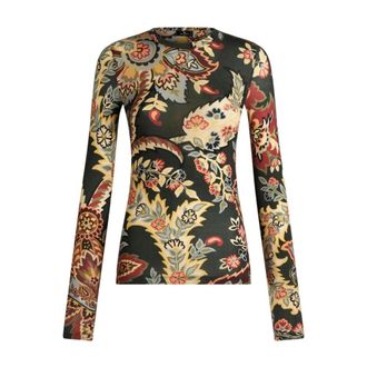 Etro Long Sleeve T-Shirts, female, Multicolor, M, Stylish Womens Topwear Collection