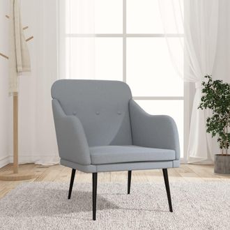 vidaXL Sill&oacute;n De Tela Gris Claro 63x76x80 Cm Vidaxl