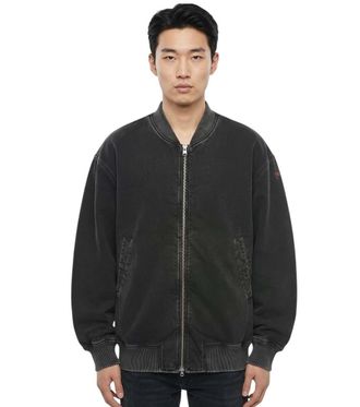 Diesel Black Oversized Bomber Jacket