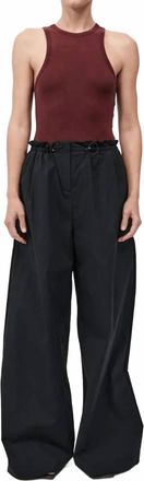 St.Agni Paper Bag Waist Pants - Petite In Black