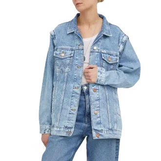 Amiri Womens Blue Cotton Denim Jacket Clothing