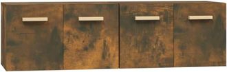 vidaXL Vidaxl - Wall Cabinets 2 pcs Smoked Oak 60x36.5x35 cm Engineered Wood