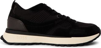 HUGO BOSS Mens Jonah Runners Low Top Trainers in Black - Size UK 10