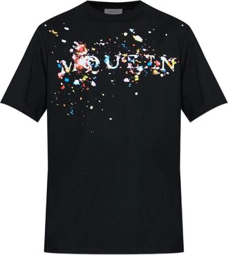 Alexander McQueen confetti-detail T-shirt - Zwart