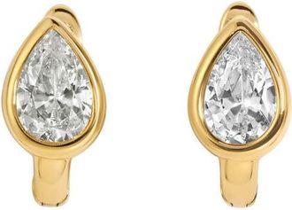 Lili Claspe Rhea Pear Cut Huggie Hoop Earrings in Gold at Nordstrom