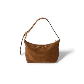 Miu Miu Spirit Suede Bag, Woman, Cocoa Brown