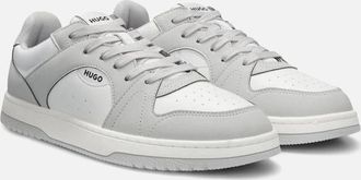 HUGO BOSS Mens HUGO Tenn Trainers, Open Grey - White - Size: 10