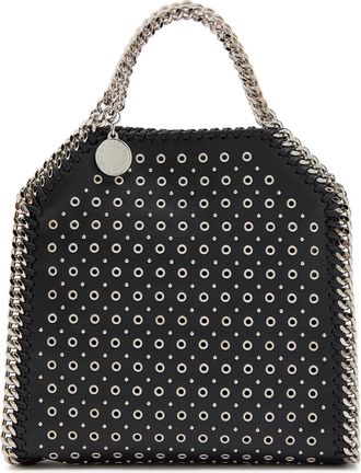 Stella McCartney Stella Mccartney Falabella Eyelet Faux Leather top Handle bag - Black - One Size