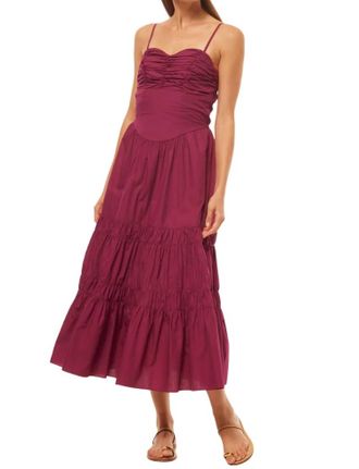 Misa Rula Dress In Orchid Cotton Poplin
