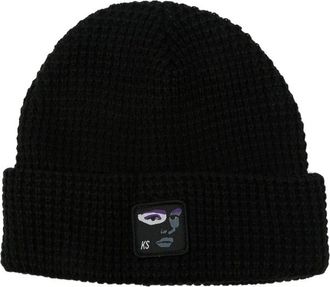 KidSuper Studios Logo-patch Waffle-knit Beanie Hat