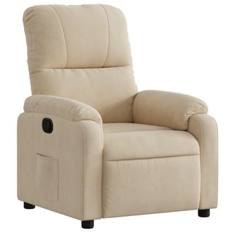 vidaXL Vidaxl - Sill&oacute;n Reclinable Tela De Microfibra Color Crema