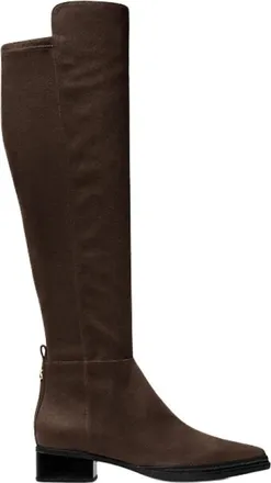 Michael Kors Klassieke hoge laarzen in chocolade - Dames - Hoge Laarzen - Bruin - 36 EU - Polyester - Schoenen