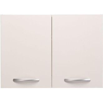 Parisot Spring - Kitchen high unit with drainer - 2 doors - L80 x P35.6 x H57.9 cm - White - Parisot