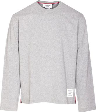 Thom Browne Maglione con dettaglio a righe - Grigio