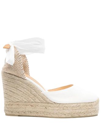 Castaner 115mm Carina espadrilles - women - Rubber/Fabric/Fabric/Calf Leather - 40 - White