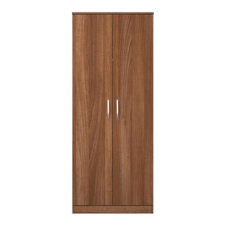 Welcome Furniture Alton Ready Assembled 2 Door Wardrobe in Noche Walnut - Welcome Furniture | TJ Hughes