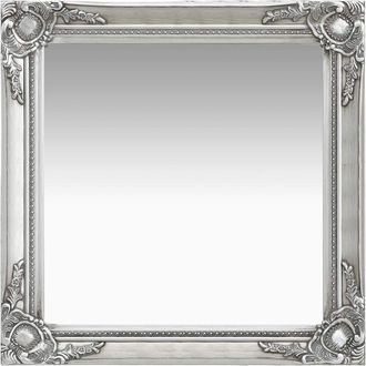 vidaXL Espejo De Pared Estilo Barroco Negro 60x60 Cm Vidaxl