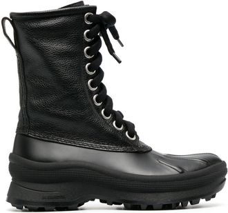Jil Sander lace-up combat boots - women - Leather - 34 - Black
