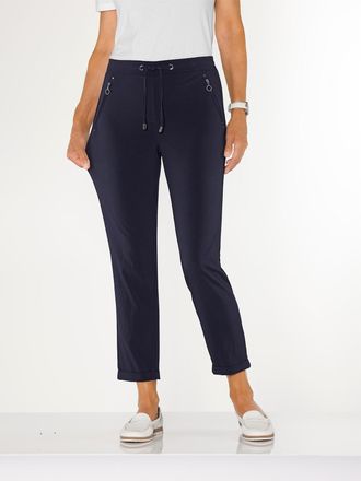 Casual Looks Schlupfhose CASUAL LOOKS, Damen, Gr. 36, Normalgr&ouml;ssen, marine, 94% Polyamid, 6% Elasthan, Hosen Schlupfhose