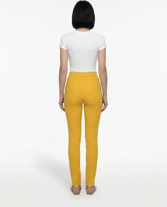Dolce & Gabbana Polyester Skinny Trousers - Yellow