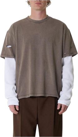 Stockholm Surfboard Club Stockholm Surfboard Club, Uomo, Top, Marrone, M, new