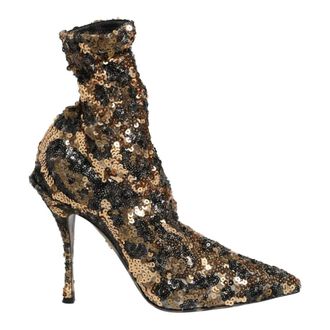 Dolce & Gabbana Heeled Boots, female, Yellow, Size: 10 US Short Boots