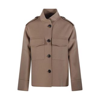 Max Mara Light Jackets, female, Brown, Size: S Free Blazer