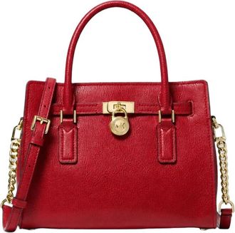 Michael Kors Hamilton Moderne Small Satchel - Dames - Handtassen - Rood - ONE Size - Leer - Tassen