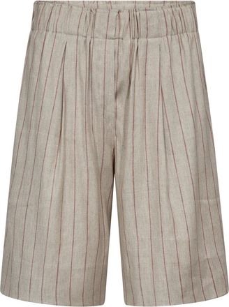 Mos Mosh MOS Mosh, Korte Broeken, Dames, Beige, XL, Leer, MMUlla Miriam Shorts