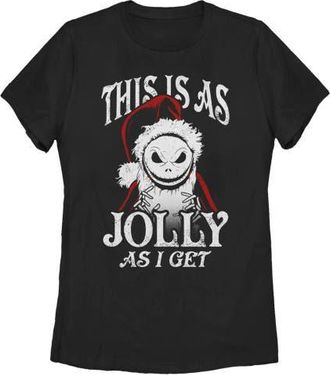 The Nightmare Before Christmas Womens The Nightmare Before Christmas This Is As Jolly as I Get Graphic T-Shirt in Black at Nordstrom, Size Small