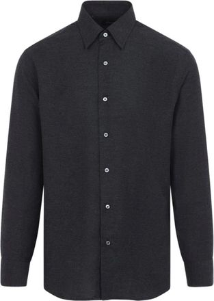Brioni Camicia Hidden - - Shirts - Uomo - Grigio - M