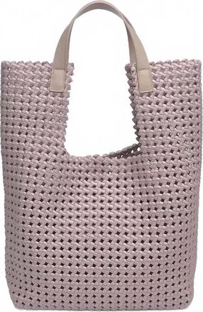 Sol and Selene Womens Zenith Zen Hand Woven Knot Tote Bag In Nude