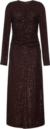 Cara Cara Abito lungo Maisy con paillettes - Marrone