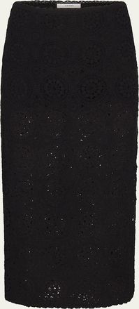 Frame Denim The Crochet Midi Skirt