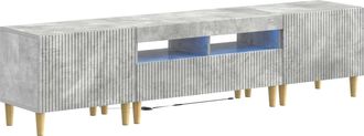 vidaXL Cabinet De Tv Led De 5 Piezas Gris Hormig&oacute;n Vidaxl