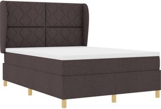 vidaXL Box Spring Bed with Mattress Dark Grey 90x190 cm Fabric vidaXL