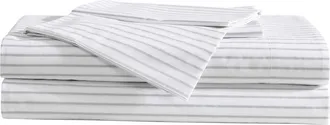 Eddie Bauer Arden Stripe 200 Thread Count Cotton Percale King Sheet Set in Grey at Nordstrom Rack