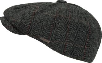 Chillouts Schieberm&uuml;tze CHILLOUTS Severin Hat, Herren, Gr. M (54/57), grau, Obermaterial: 50% Wolle, 50% Polyester, Fischgratmuster, M&uuml;tzen Schieberm&uuml;tze, mit a