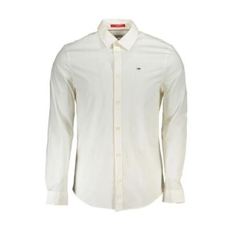 Tommy Hilfiger Klassiek Poplin Shirt met Lange Mouwen - Heren - Casual Overhemden - Wit - M - Katoen - Overhemden