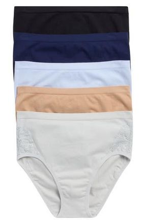 Lands End 5-Pack Cotton Comfort Seamless Briefs in Glacier Grey Pack at Nordstrom Rack, Size X-Large